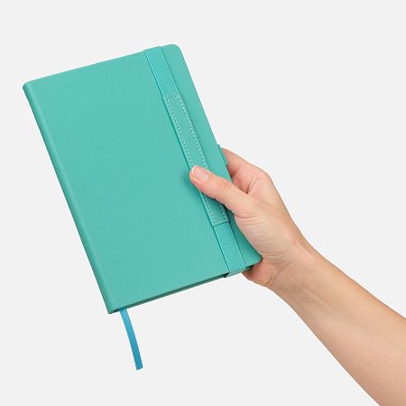 Ежедневник Alpha недатированный, серый/бирюзовый