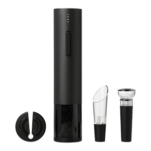 Набор для вина с электрическим штопором Sacramento, черный