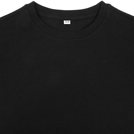 Футболка детская оверсайз Teezer, черная, размер 6 лет (110-116 см)