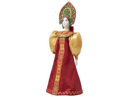 Подарочный набор: кукла фарфоровая, крем-мёд с лаймом и имбирем