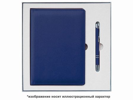 Ежедневник Flexy Happy Line А5, темно-синий, недатированный, в гибкой обложке