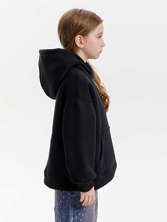Худи детское оверсайз Junipero, черное, размер 6 лет (110-116 см)