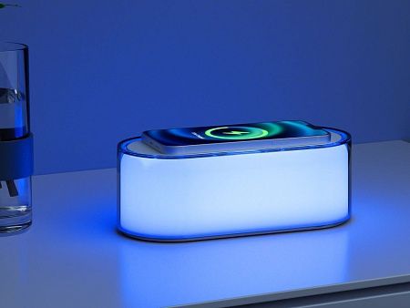 Ночник с беспроводной зарядкой и RGB подсветкой «Miracle», 15 Вт