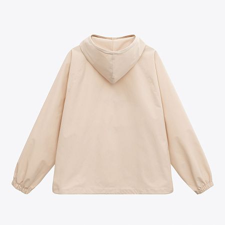 Ветровка (анорак) оверсайз унисекс RISSMAN, бежевая, размер M/L