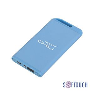 Зарядное устройство "Theta" с фонариком, 4000 mAh, покрытие soft touch