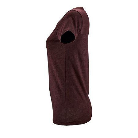 Футболка женская Regent Fit Women, бордовый меланж, размер XXL
