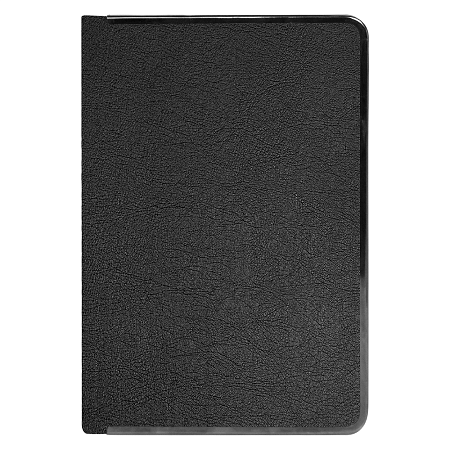 Ежедневник Alfa Techno Soft A5, черный, недатированный, в твердой обложке с металлическим элементом