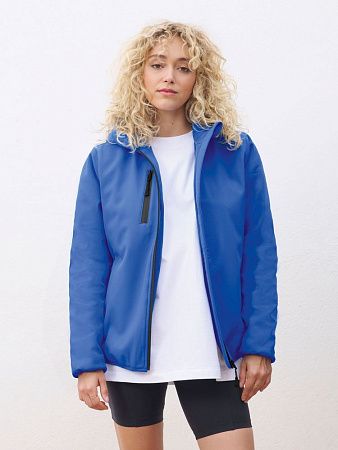 Куртка софтшелл с капюшоном женская Falcon Women, ярко-синяя (royal), размер S