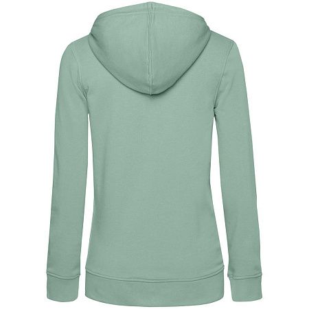 Толстовка на молнии с капюшоном женская BNC Inspire (Organic), серо-зеленая, размер XS