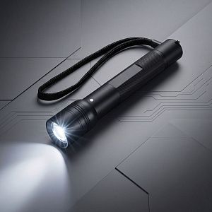 Фонарь на батарейках с регулируемым фокусом «Wand», IPX7, 250 Лм, цвет: черный