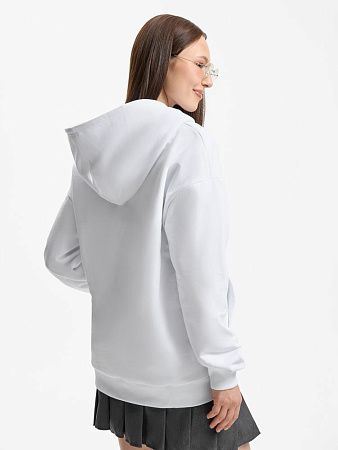 Толстовка унисекс оверсайз Sartoro, белая, размер XS/S