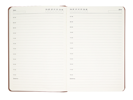 Ежедневник Flexy Asstra Petrus A5, светло-коричневый, недатированный, в гибкой обложке