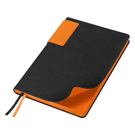 Ежедневник Flexy Star Sivilia Black Edition Color А5, черно-оранжевый, недатированный, в гибкой обложке