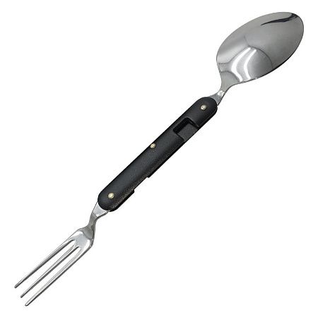 Набор складных столовых приборов (ложка, вилка)  «Azimuth», черный