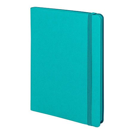 Бизнес-блокнот "RILY", формат А5,  бирюзовый, блок в точку