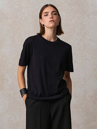 Футболка унисекс Lyam, темно-синяя, размер XS