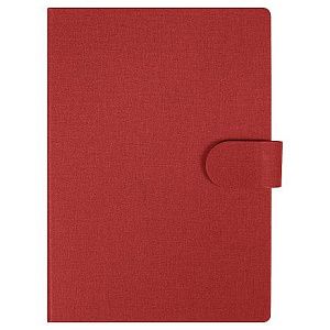 Блокнот А5 Tasmania, в твердой обложке со стикерами в линейку, красный