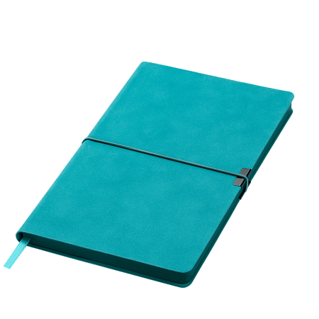 Ежедневник In Velour недатированный, бирюзовый