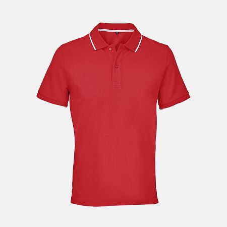 Рубашка поло унисекс Palermo, красная с белым, размер M