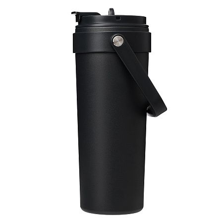 Термокружка вакуумная Solo, черная