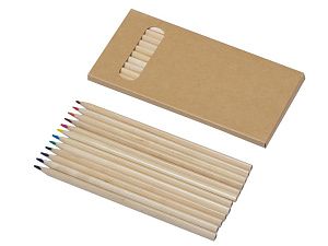 Набор из 12 трехгранных цветных карандашей «Painter», цвет: натуральный