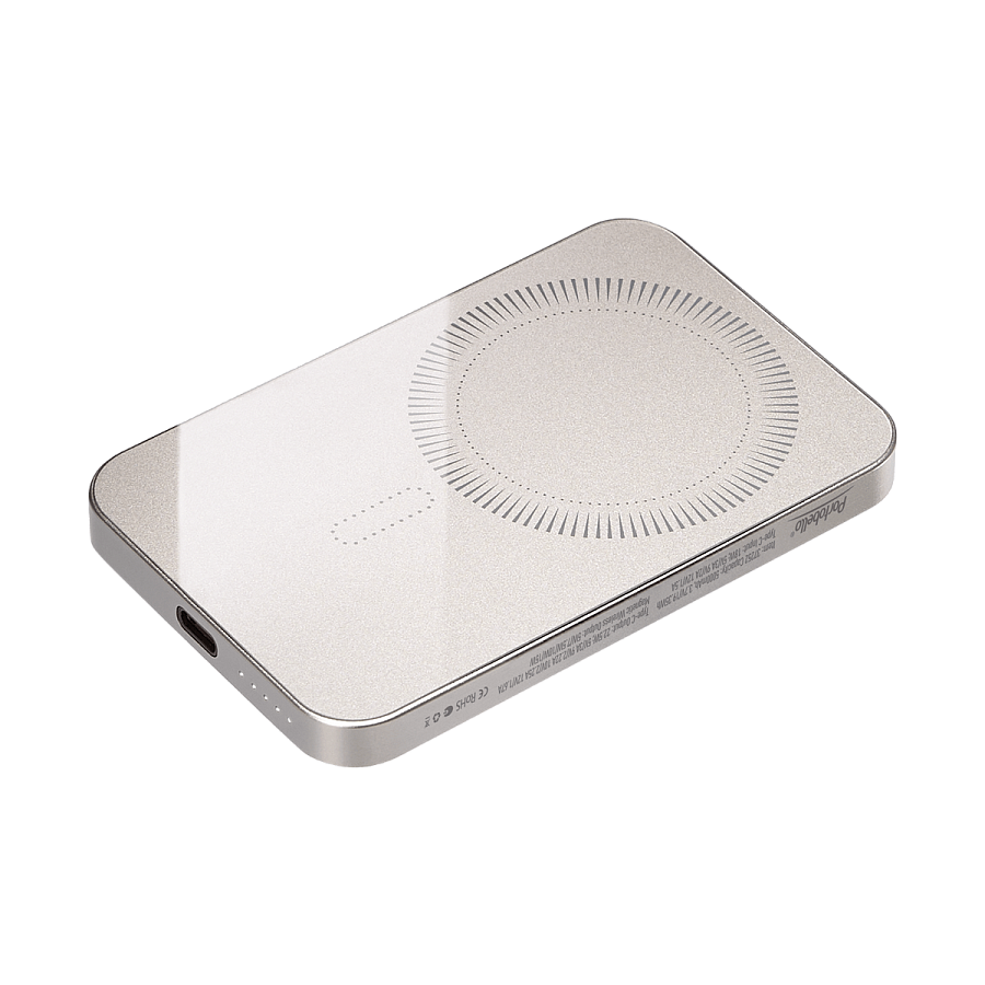 Внешний аккумулятор Артекс PD (Artex PD) 5000mAh с функцией беспроводной зарядки 15W, титановый