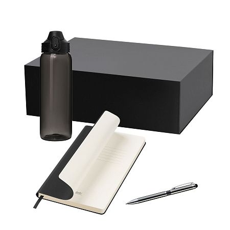 Подарочный набор Nevada, Star, черный (бутылка, ежедневник, ручка)