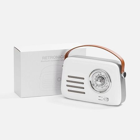 Bluetooth-колонка с радио Retronica, белая