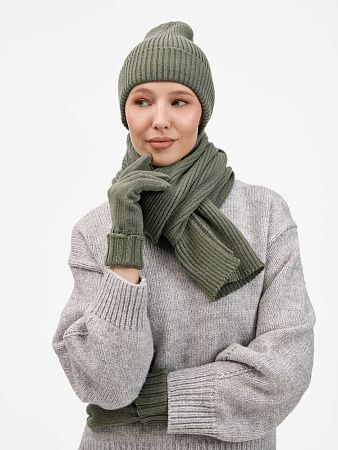 Шарф Catch Match, зеленый (полынь)