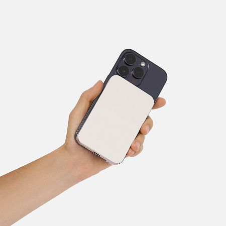 Внешний аккумулятор Artex PD 5000mAh с функцией беспроводной зарядки 15W, титановый