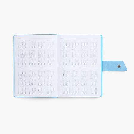 Ежедневник Boom, недатированный, черный с голубым