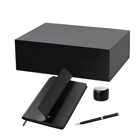 Подарочный набор Passion, Molto, черный (колонка, ежедневник, ручка)