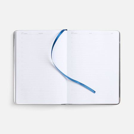 Ежедневник Metal Frame на заказ, датированный, синий