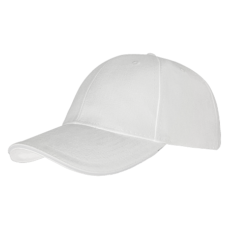 Кепка 6-панельная Rodeo 350, c белым сендвичем, белая