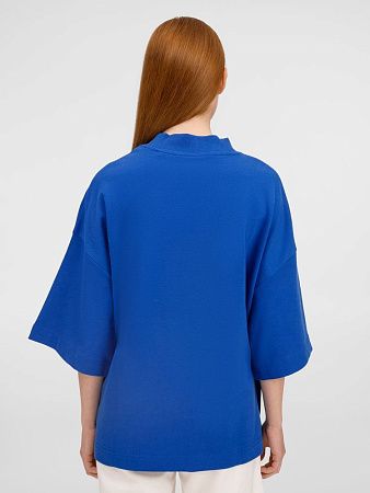 Футболка оверсайз унисекс T9, синяя, размер XS/S