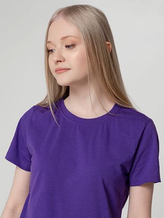 Футболка женская T-bolka Lady, фиолетовая, размер M