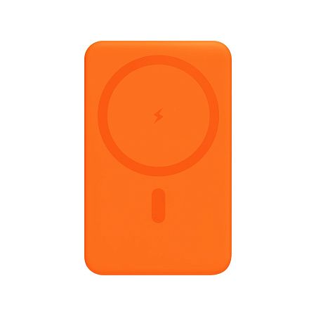 Внешний аккумулятор Ларго PD (Largo PD) 5000mAh с функцией беспроводной зарядки 15W, оранжевый