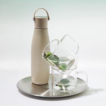 Кружка стеклянная с двойными стенками Viora