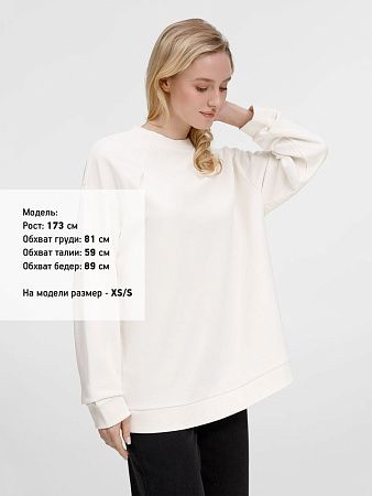 Свитшот унисекс Sinkopa, молочно-белый, размер XS/S