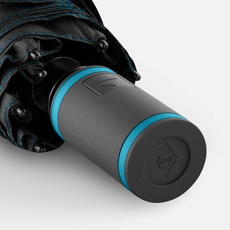 Зонт складной AOC Mini с цветными спицами, бирюзовый