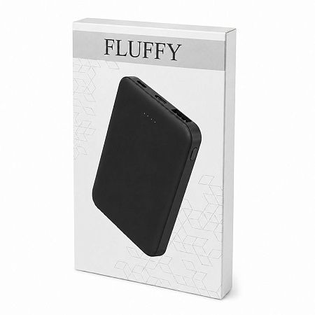 Внешний аккумулятор Fluffy, 5000 Mah, черный