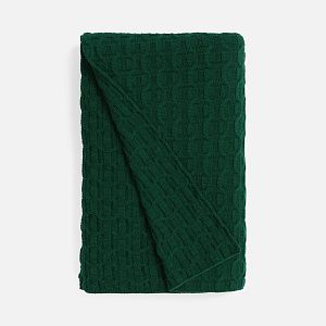 Плед Braidera, темно-зеленый (хвойный)