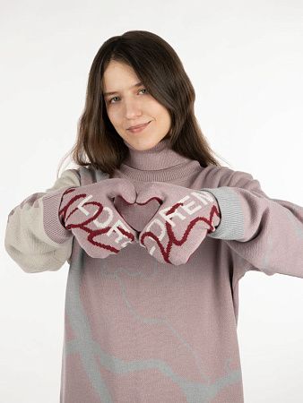 Варежки на заказ Mani, полушерсть, размер M