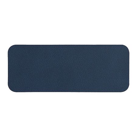 Шеврон Rectangle Latte Soft touch размер 75*29 мм, темно-синий, со скругленными углами