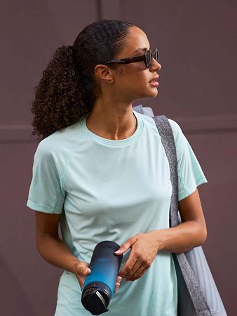 Футболка спортивная женская Vortex Women, темно-синяя с ярко-синим, размер XS