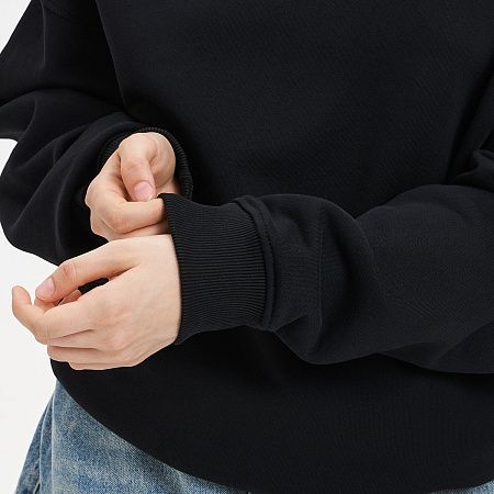 Худи оверсайз унисекс FUSION, черный, размер XS/S