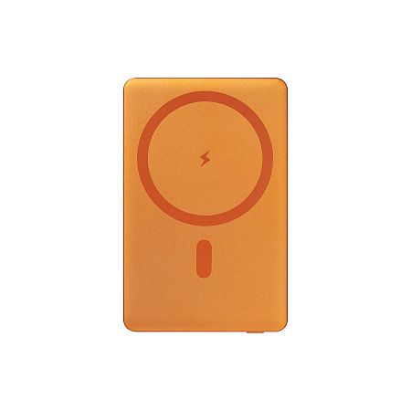 Внешний аккумулятор Atlantis PD 5000mAh с функцией беспроводной зарядки 15W, оранжевый