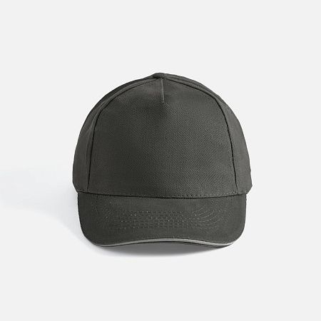 Бейсболка Long Beach, темно-серая со светло-серым