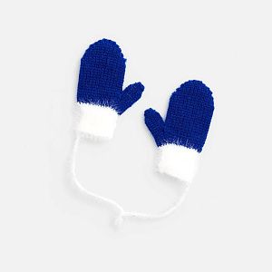 Подвеска на елку «Вьюжка», варежки, синяя