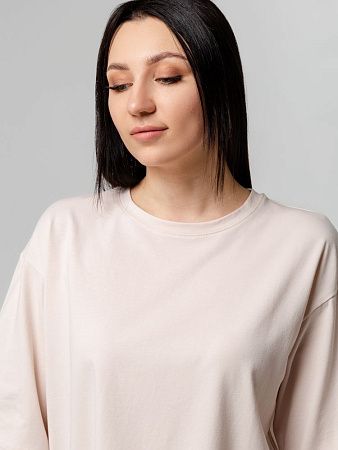 Футболка унисекс оверсайз Street Vibes, бежевая, размер M/L